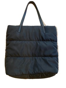 nylon purse with leather straps