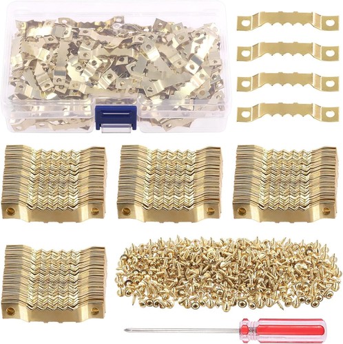 Juego de 600 perchas para cuadros con diente de sierra sin esfuerzo con destornillador para decoración del hogar - Imagen 3 de 9