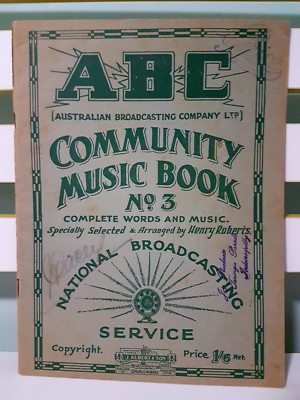 ABC Community Music Book No 3! Words & Music! Sheet Music Book by Henry Roberts!