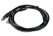 USB Mini-B Cable Black with Ferrite D1F Premium Quality