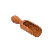 Cuchara/pala de sal de madera de olivo (tamaño mediano 4,72") cuchara de baño de sal de madera