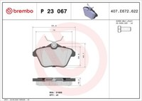 Brembo P 23 067 Bremsbelagsatz, Scheibenbremse FüR Alfa Romeo Lancia
