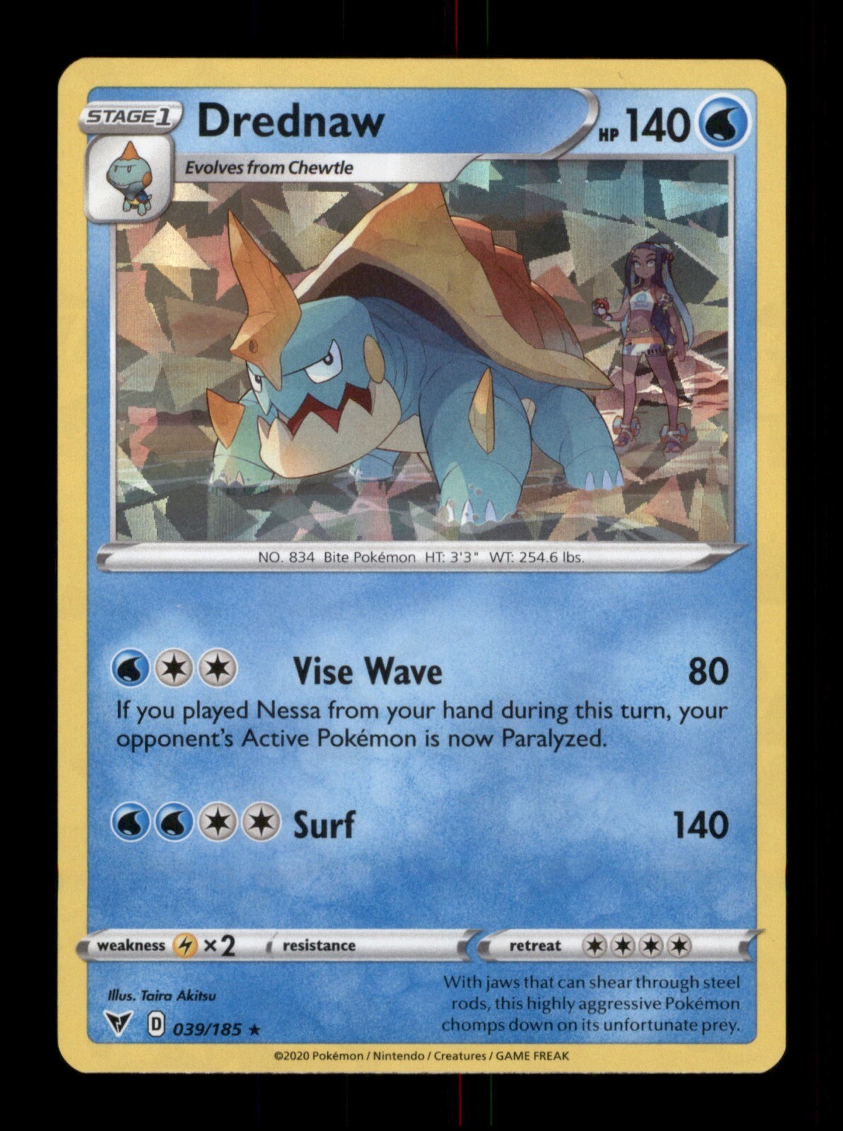 Drednaw 039/185 Foil Nintendo  Pokemon Trading Card TCG 