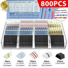 800Pcs Solder Seal Sleeve Waterproof Heat Shrink Butt Wire Connectors Terminals