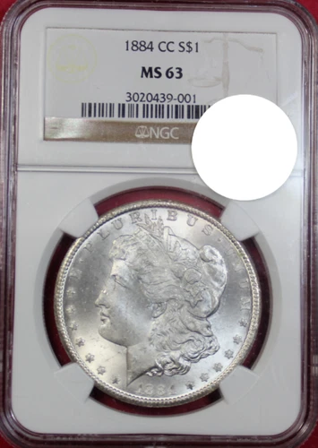 1884-CC MORGAN DOLLAR NGC MS63