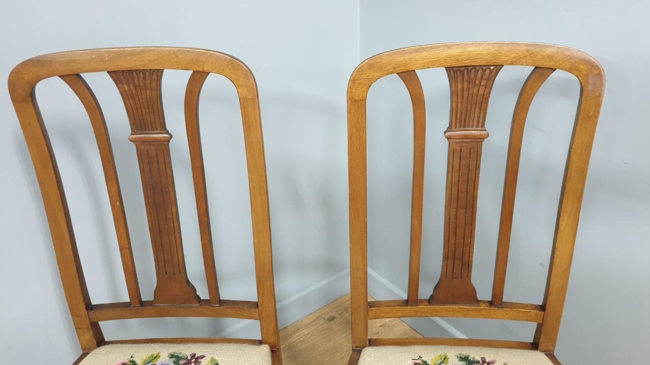 Victorian Pair of Hand Made Needlepoint Bedroom Chairs eBay