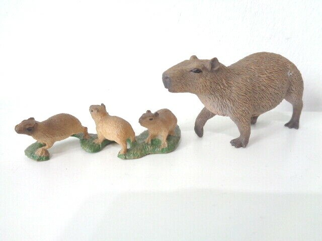 Capybara and Babies Wildlife Animal Toy Model Figures by CollectA Brand ...