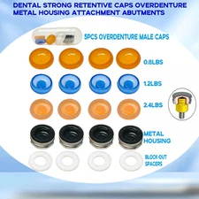 Dental Overdenture Implant Strong Retention Caps 1.2/2.4lbs for Locator Inserts