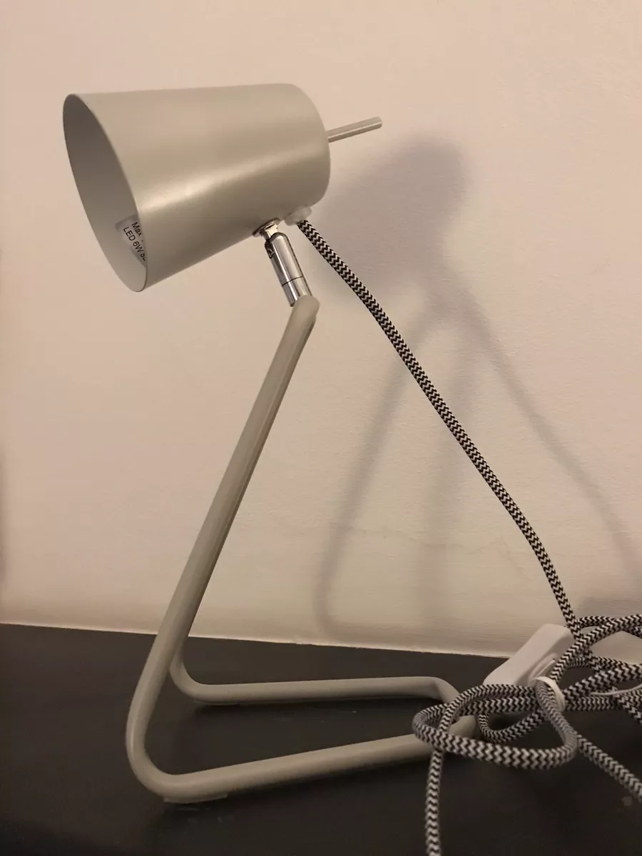 Habitat Lizzie Metal Desk Lamp Grey B W Flex BNIB
