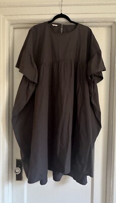 Ichi Gray Cotton Oversized Dress, One Size, New w/o tags