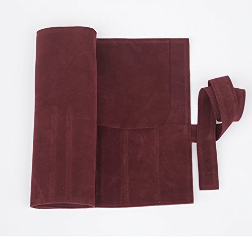 Microfiber Fabric Salon Scissors Bag Roll Up Hair Tools Pouch for