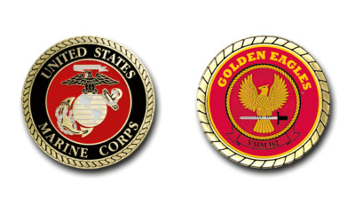 VMM-162 Golden Eagles Squadron US Marine Corps Challenge Coin