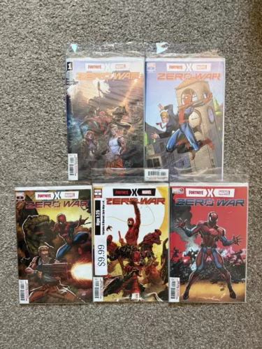 FORTNITE x MARVEL ZERO WAR #1-5 (2022) Complete Set - 2-5 Variants - w/CODES- NM