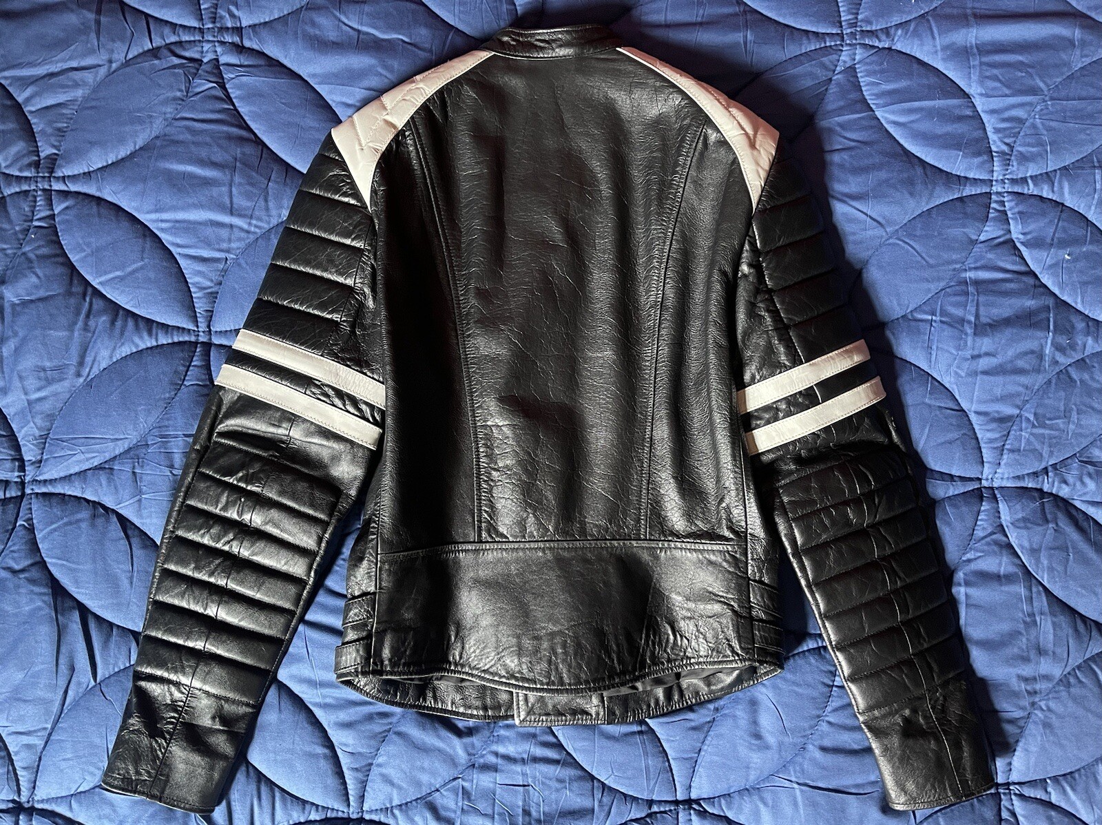 Ralph Lauren - Denim & Supply Leather Jacket (Black/White, Men’s Small). image 4