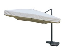 Ombrellone da giardino a palo laterale 3x4 m. Colore Ecru. Con mantovana