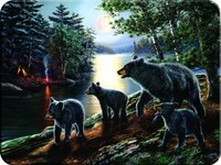River's Edge Beautiful Tempered Glass Cutting Board With Mama Black Bear And Cub on sale River's Edge Beautiful Tempered Glass Cutting Board With Mama Black Bear And Cub on sale