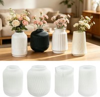 Vase Silikonform 4 StüCk Diy GießFormen Blumenvase Handgefertigt Epoxidharz