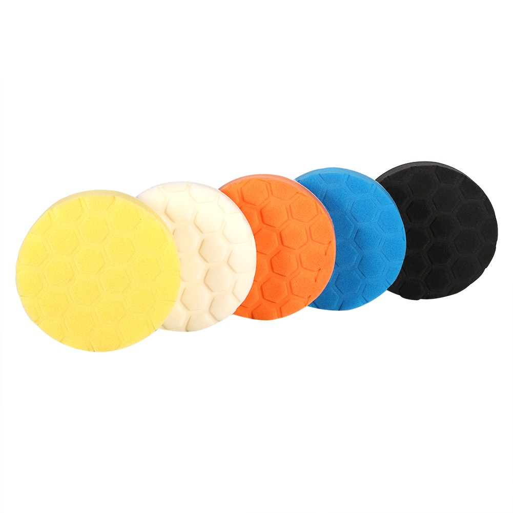 5 Inch 5pcs Buffing Sponge Polishing Pad Hand Tool Kit For Car Polisher Wax BL