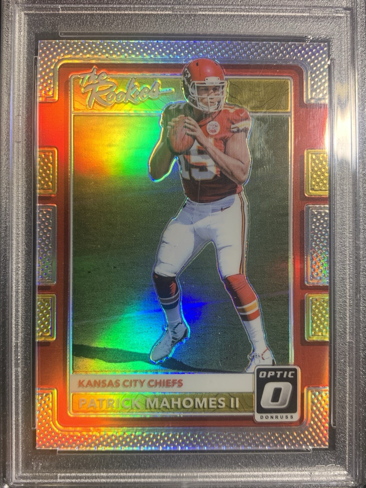 2017 Donruss Optic The Rookies Patrick Mahomes II #7 (RC) PSA 10 GEM view 2