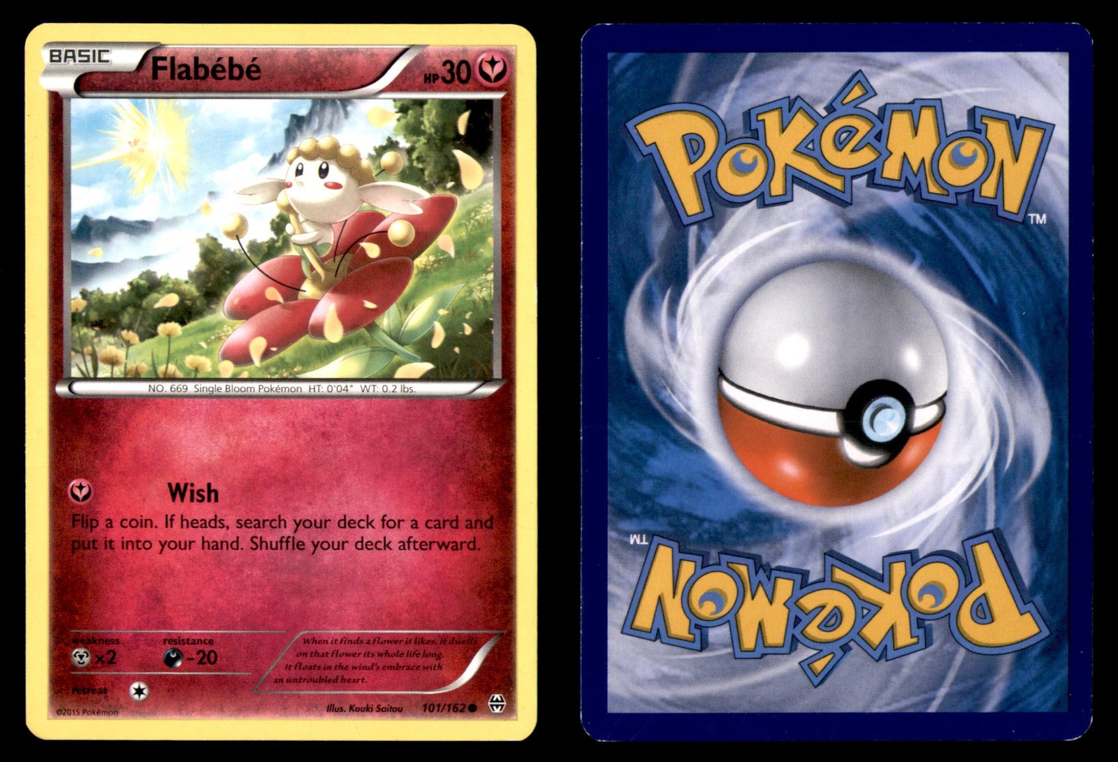 Pokemon BREAKthrough Flabebe 101/162 2015 Common