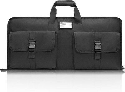 28 inch Rifle Case Soft, Rifle Bag Lightweight, Gun Case with Two Buckle Pock...