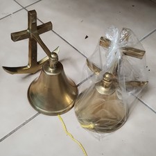 Brass Ship's Bell with Anchor Mount