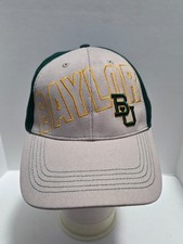 Vintage Baylor University Bears BU Hat U-NAME-IT Campuswear Green & Cream Cap