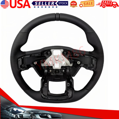 For Ford F150 2015-2020 Upgraded V2 Sports Flat Steering Wheel Black Ring New