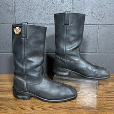 Vintage Harley Davidson Black Leather Motorcycle Boots USA Made Men’s 11.5