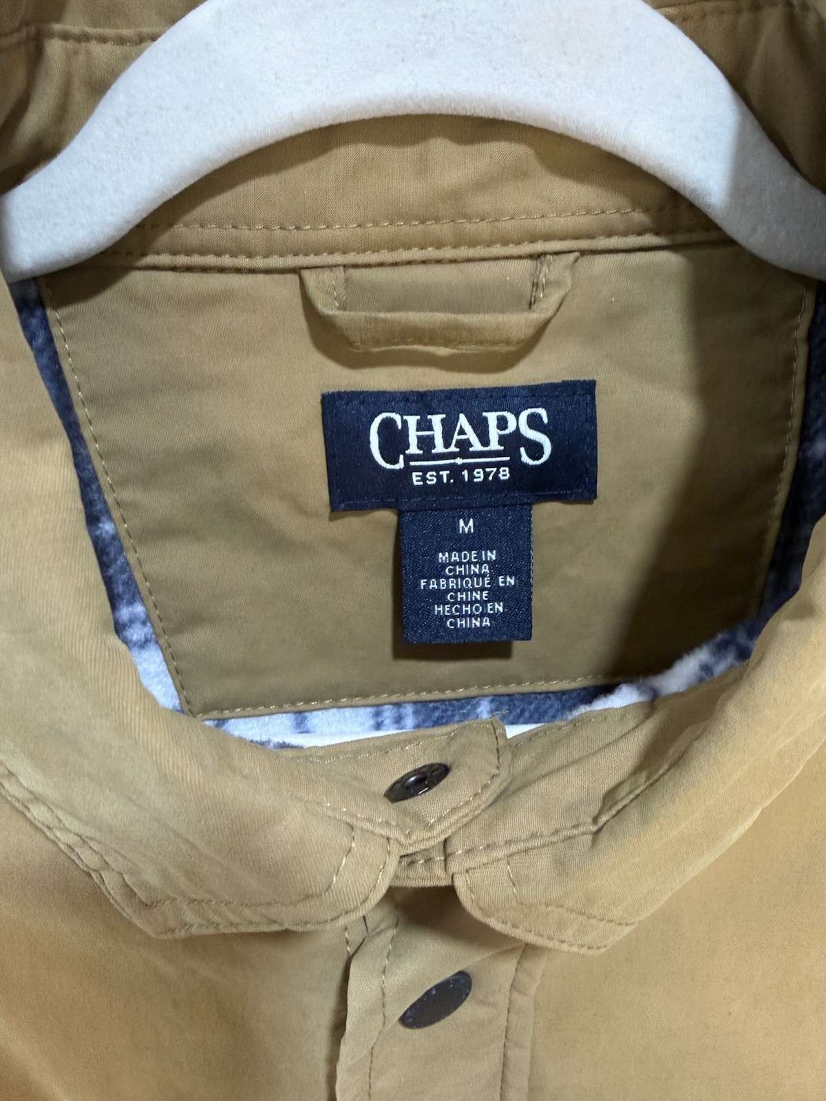 CHAPS Jacket Medium Snap Front - image 2