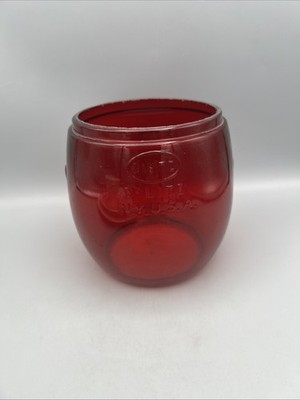 Red Glass Dietz D-Lite Globe C1 LOC-NO8 For Lantern New York USA