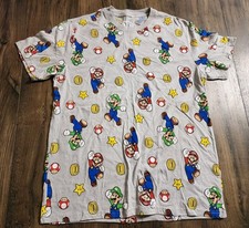 Mens L Nintendo Super Mario Brothers All Over Print AOP T Shirt