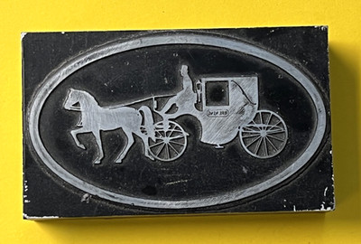 Letterpress Printer Type Block Bruning Carriages