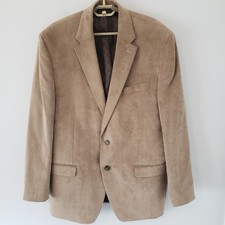 Chaps Mens Tan Corduroy Blazer Jacket Sport Coat 46L