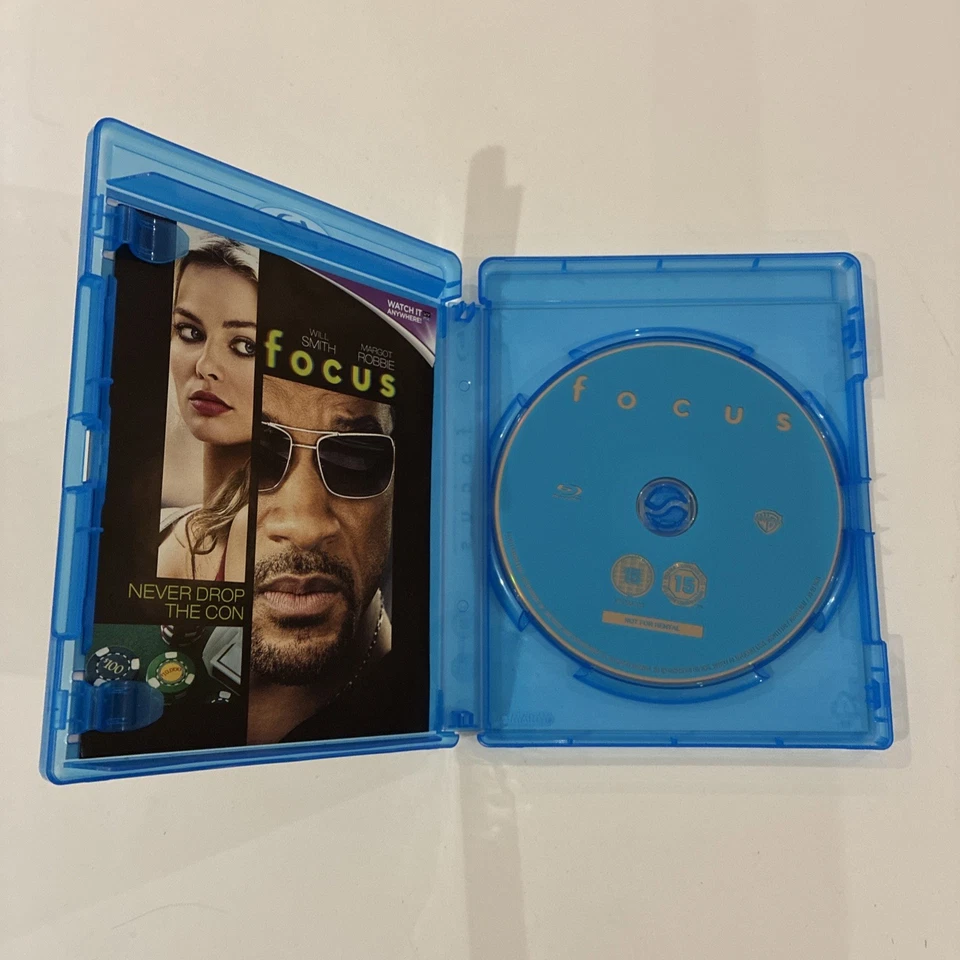 Focus (Blu-ray, 2015) Will Smith Margot Robbie Movie Film Free Post - Image 3 of 3