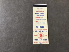 Vintage Matchbook Cover - Forest City Credit Union,  Cleveland Ohio
