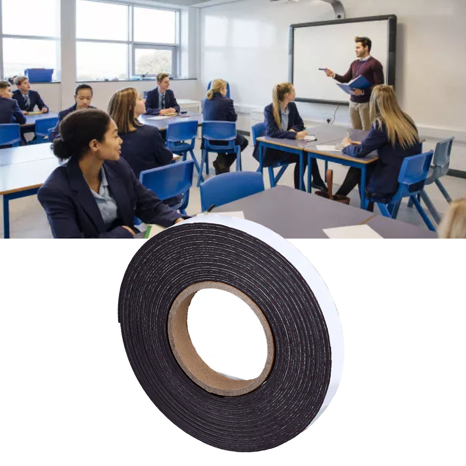 10m Magnetic Tape Craft Strong Adhesive Backing For Home Easy To Use