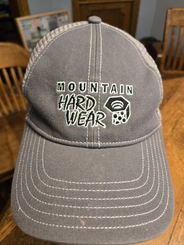 Mountain Hardwear Trucker Hat Cap Snap Back Gray Mesh Recycled Logo Mens