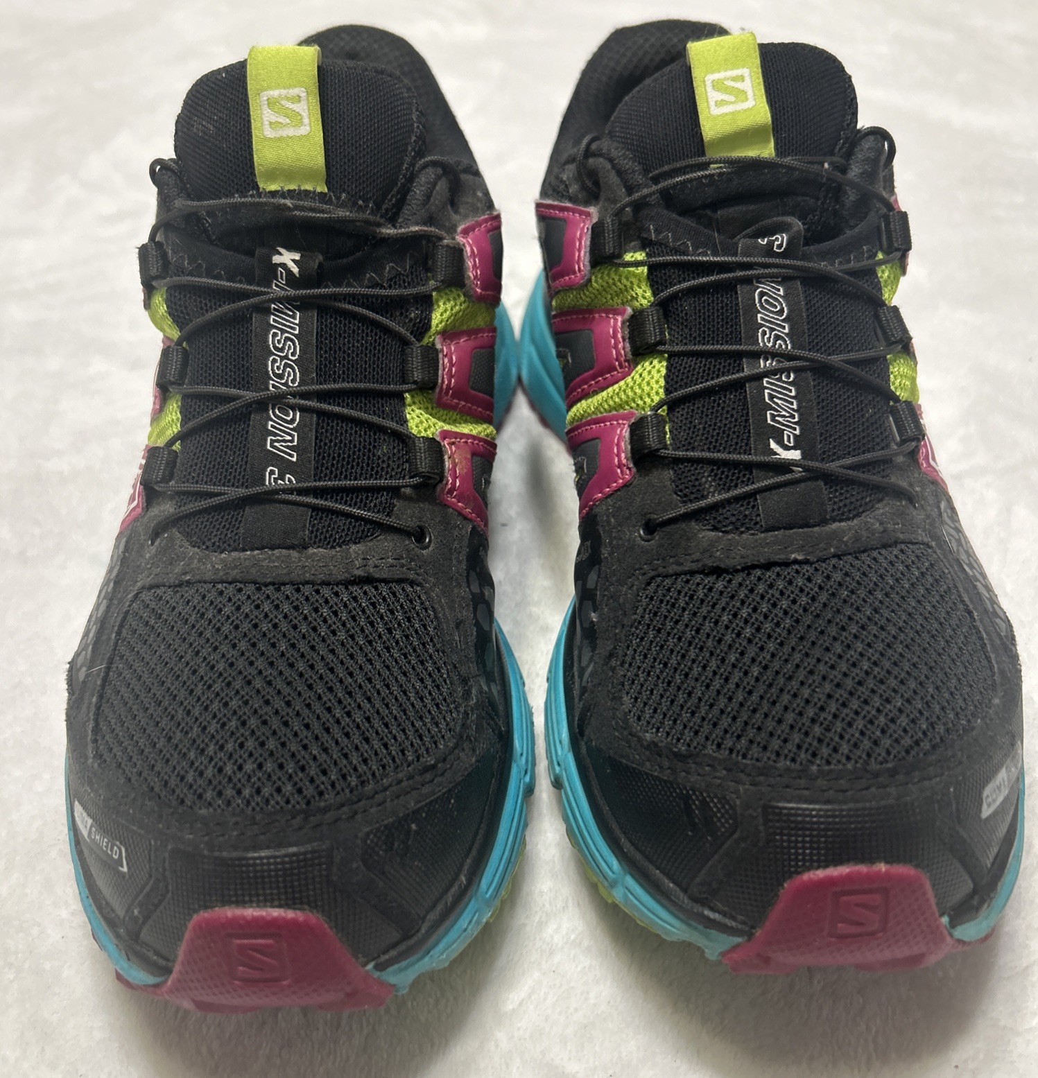 Scarpe da corsa Salomon X Mission 3 donna trail escursionismo misura 8 viola nero verde