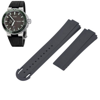 Aquis Date 46mm 01743 7673 4157-0742634EB 26mm Black Rubber Watch Strap For Oris