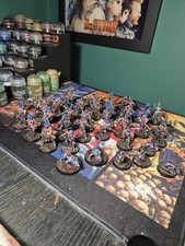 Large Fully Painted Necromunda Escher Gang, Including Cards, Book And Dice.