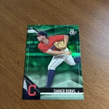 2021 Bowman Platinum Tanner Burns Green Top Prospect /99 - Cleveland #TOP-50