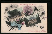 Old postcard Fontenay-aux-Roses, the Chateau Boucicaut seen in the gardens, Place de la Mairie 