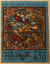 FRANCE 1994 - OBLITÉRÉ  YT 2859 " Vitrail de la Cathédrale du Mans " CACHET ROND