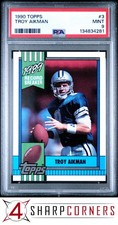 1990 TOPPS #3 TROY AIKMAN COWBOYS HOF PSA 9