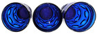3 Tiara Kings Crown Imperial Cobalt Blue Glasses Tumblers Indiana Glass 14oz — photo 3