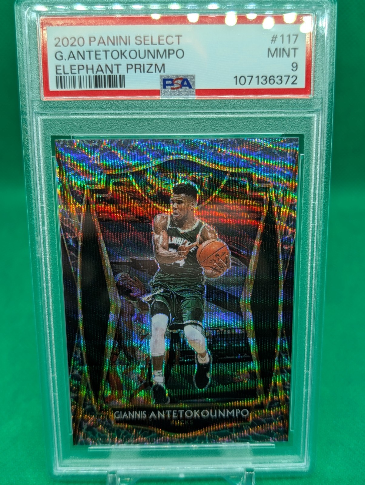 2020 Panini Select Giannis Antetokounmpo Elephant #117 PSA 9 Low Pop Premier