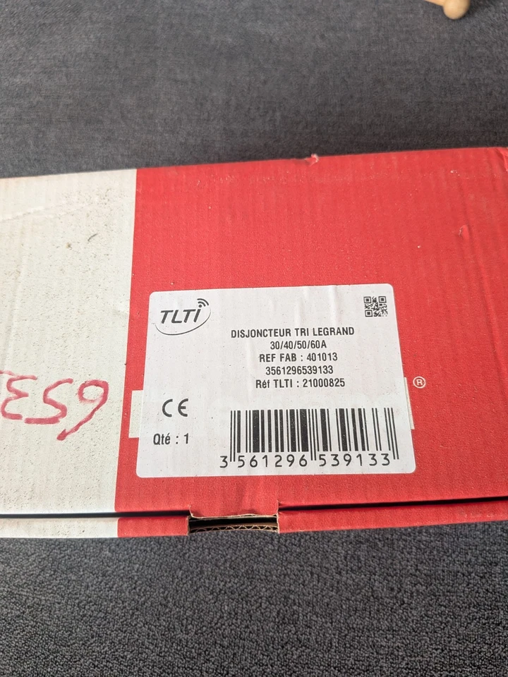 Disjoncteur Différentiel Baco Legrand 30-60 Triphasé Sélectif  Ref :401013 500mA - Photo 2/2