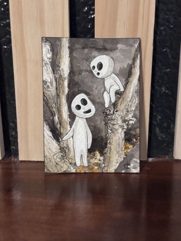 Tree spirits Series #4. Kodama Fan Art Jennifer Gubler ACEO