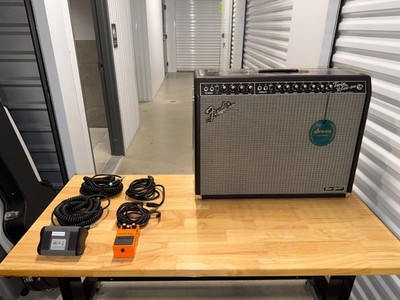 Fender Tone Master Twin Reverb Amp w/ Cover Footswitch Boss DS-1